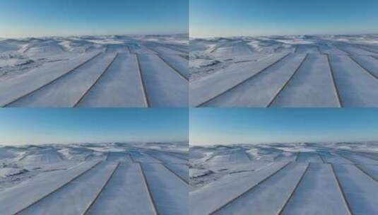 内蒙古雪域雪原田野雪景风光高清在线视频素材下载