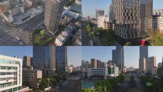 昆明北京路航拍高清在线视频素材下载