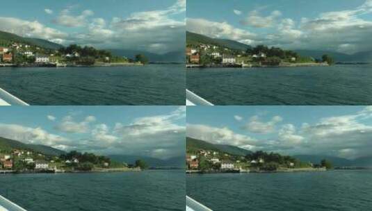 美丽的湖边景色高清在线视频素材下载