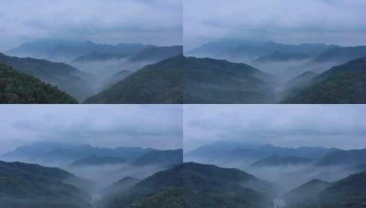 山区云海水墨画高清在线视频素材下载