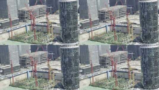北京国贸cbd建造中的高楼高清在线视频素材下载