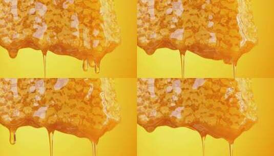 流出的蜂蜜蜂王浆蜂巢蜜洋槐蜜椴树蜜蜂皇浆高清在线视频素材下载