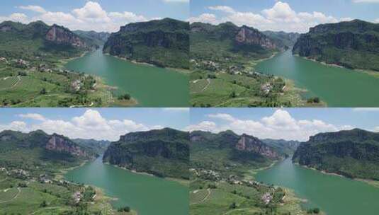 航拍贵州鸭池河高清在线视频素材下载