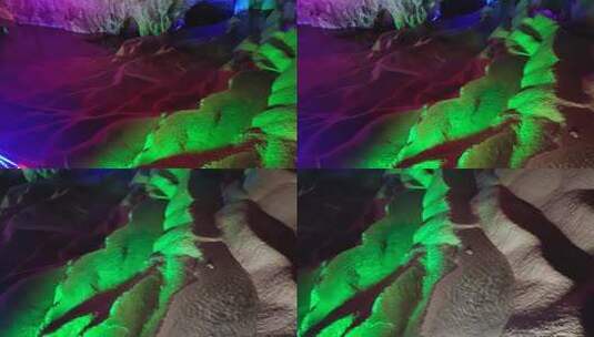 最美郴州万华岩溶洞地下河风光彩色钟乳石10高清在线视频素材下载