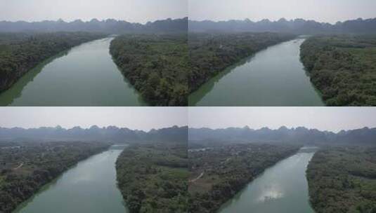 广西崇左雨花石4A景区航拍高清在线视频素材下载