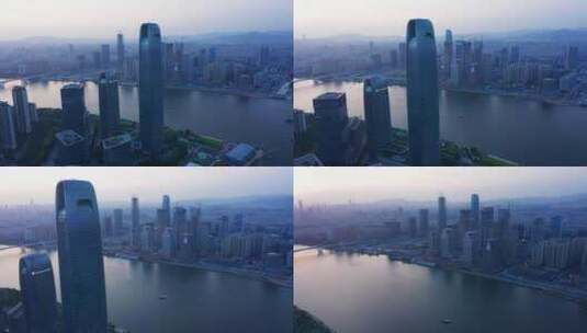 广州万胜围看金融城高清在线视频素材下载