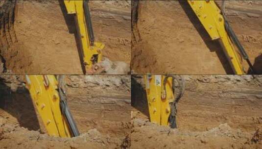挖掘机取土高清在线视频素材下载