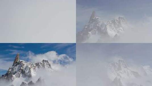雪山云雾延时拍摄高清在线视频素材下载