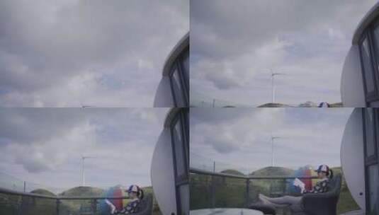 湖北宜昌三峡风力发电站地拍高清在线视频素材下载