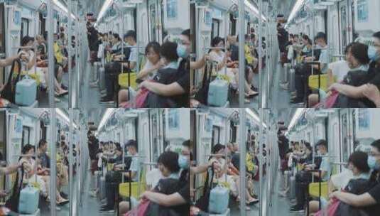 上海地铁内场景高清在线视频素材下载
