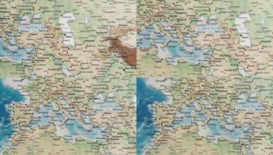 意大利国家地理地图高清在线视频素材下载