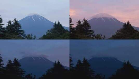 富士日落高清在线视频素材下载