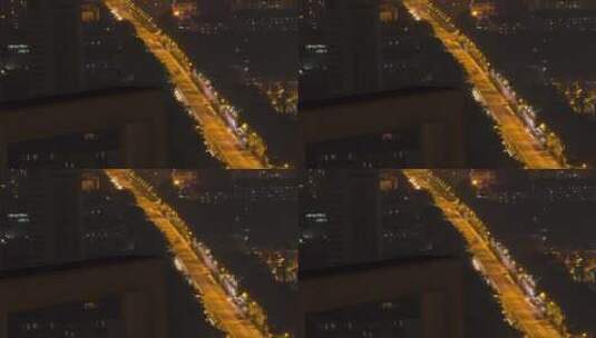 广西柳州东环大道车流夜景延时高清在线视频素材下载