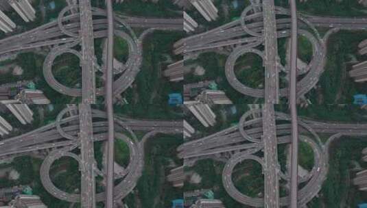 4k 无人机 航拍 俯瞰 重庆高架立交桥高清在线视频素材下载
