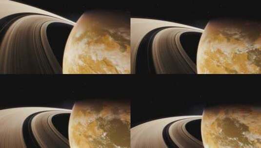 外太空科幻动画木星火星高清在线视频素材下载
