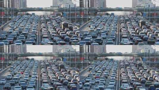 北京国贸堵车高清在线视频素材下载