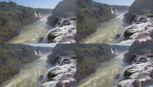 高山瀑布流水高清在线视频素材下载
