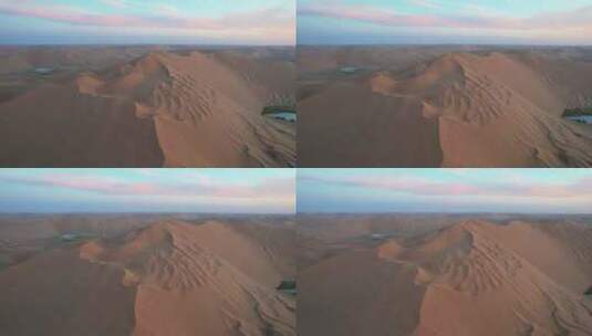 航拍内蒙古阿拉善巴丹吉林沙漠自然风景高清在线视频素材下载