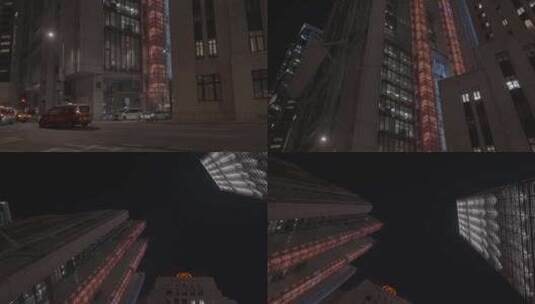 香港中环夜景高清在线视频素材下载