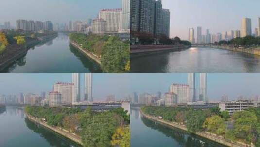城市河流成都锦江高清在线视频素材下载