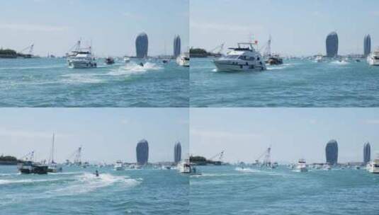 三亚国际游轮码头高清在线视频素材下载