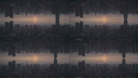天津傍晚镜像高清在线视频素材下载