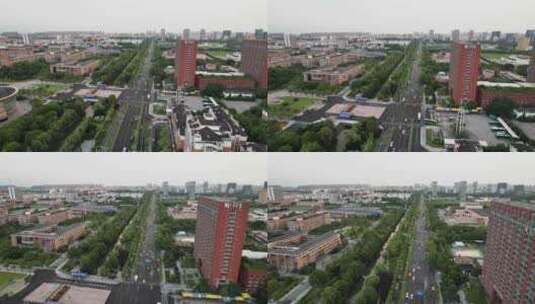 杭州下沙马路车辆车流特写高清在线视频素材下载