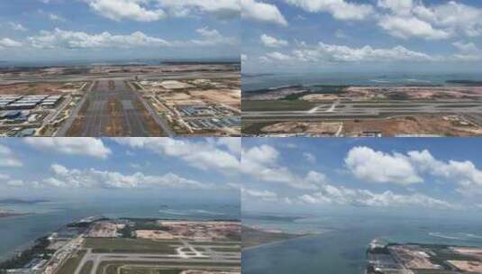 飞机起飞离开新加坡机场高清在线视频素材下载