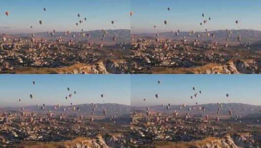 4k土耳其卡帕多奇亚热气球高清在线视频素材下载