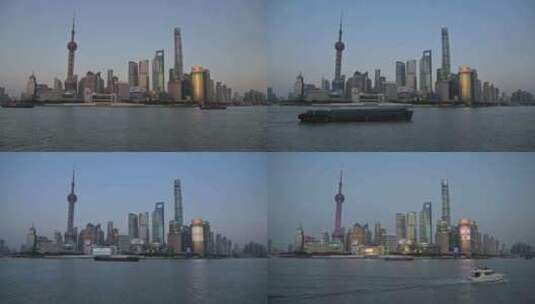 上海陆家嘴城市建筑群高清在线视频素材下载