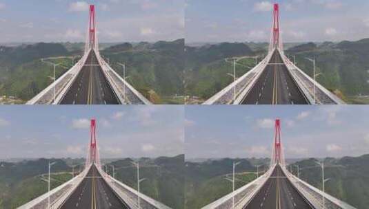 龙里河大桥航拍高清在线视频素材下载
