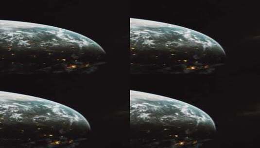 夜间从太空照亮地球高清在线视频素材下载
