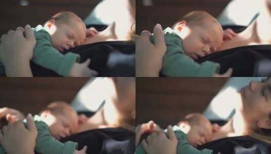 婴儿宝宝安静的睡觉高清在线视频素材下载