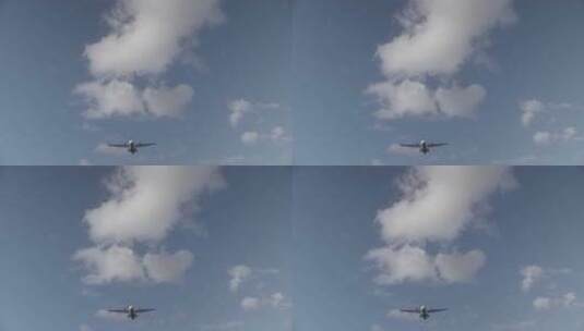 飞机从头顶飞过特写_4K高清在线视频素材下载