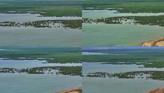 新疆阿勒泰福海海上魔鬼城HDR航拍高清在线视频素材下载