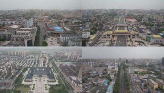 航拍河北邢台大景邢台风光高清在线视频素材下载