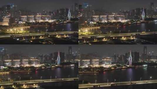 深圳前海中心CBD城市蓝调夜景高清在线视频素材下载