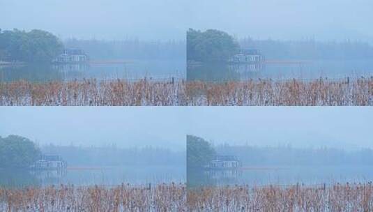 雾西湖风景高清在线视频素材下载