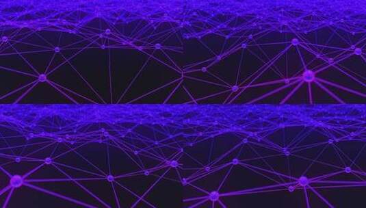 紫色3d渲染抽象背景丛网络正在黑色背景上高清在线视频素材下载