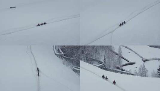 航拍新疆雪山风光高清在线视频素材下载