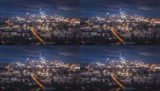 城市夜景俯瞰全景高清在线视频素材下载