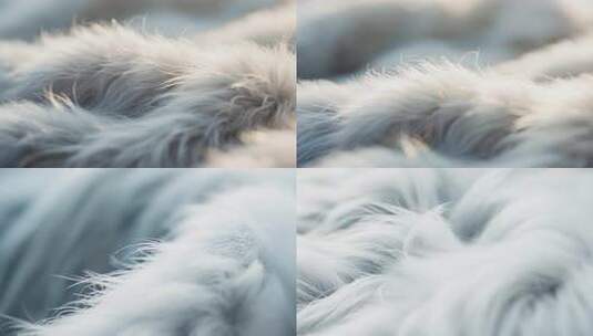柔软蓬松动物毛发特写高清在线视频素材下载