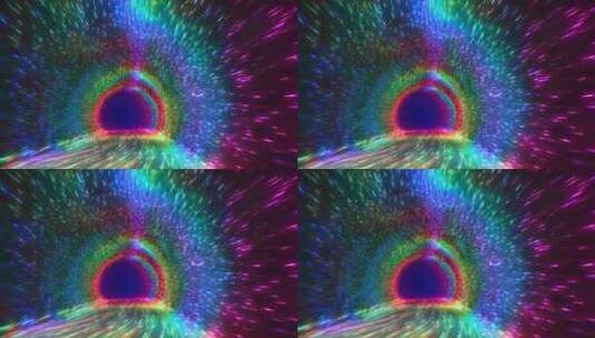 彩色粒子光线隧道背景素材高清在线视频素材下载