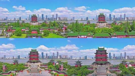 南昌滕王阁航拍高清在线视频素材下载