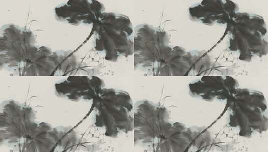 秋分节气水墨书法风传统文化视频高清在线视频素材下载