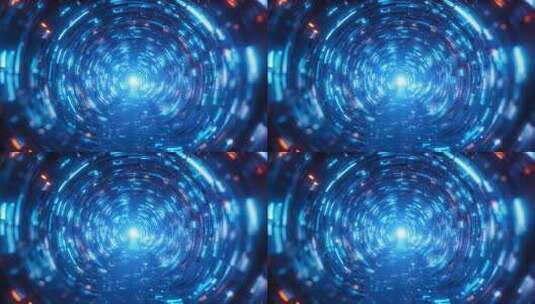 科技感光线隧道穿梭4K高清在线视频素材下载