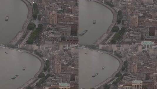 上海外滩黄浦江畔城市景观高清在线视频素材下载