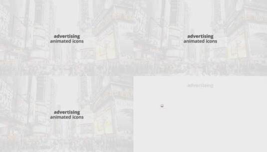 简约干净广告细线图标活动宣传AE模板高清AE视频素材下载