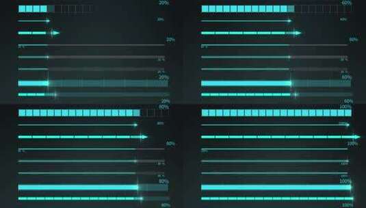 4K科技进度条模板高清AE视频素材下载