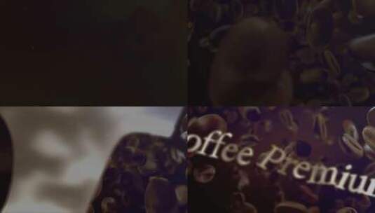 咖啡破碎变logo-E3DAE模板高清AE视频素材下载